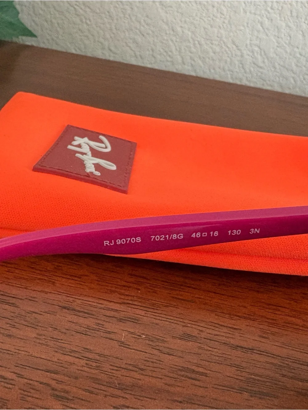 Ray-Ban Kids Purple Sunglasses with Orange Case Accent
